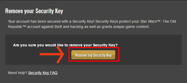 Buy swtor physical security key